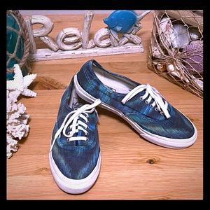 Van's Navy Blue Green Low Top Shoes